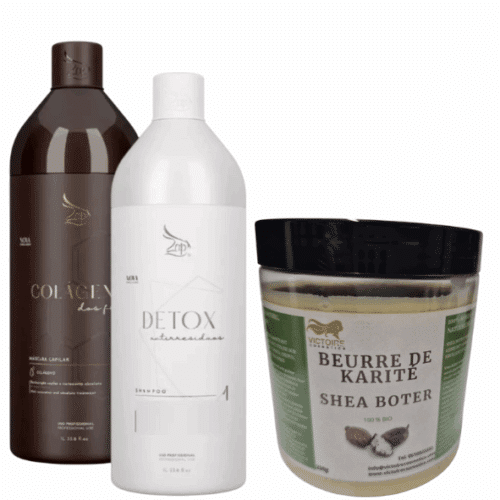 ZAP Colageno dos fios Braziliaans keratine behandeling 2x1L  + 1 gratis Shea Butter