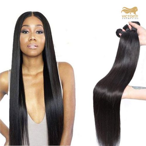 60,96 cm Straight Natuurlijke 100% Human Hair van 100gram 24inch - Afbeelding 2