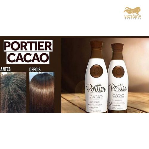 Portier Cacao Anti-Wastes Shampoo + Portier Cacao Hydraterende masker 100% origineel uit Brazilië Portier Cacao Progressive Brush is samengesteld door: Portier Cacao Anti-Wastes Shampoo is een shampoo verrijkt met cacao-extract dat het haar diep reinigt door resten, onzuiverheden en overtollige producten die zich in de haarvezel hebben afgezet te verwijderen, waardoor schoon haar wordt verkregen met een opperhuidopening. Portier Cacao Moisturizing Mask bevat veerkrachtige oliën met verzachtende en antikroeswerking die werken als een reductiemiddel en zorgen voor de herschikking van het capillaire oppervlak waardoor het haar een tijdelijk glad en gedisciplineerd effect krijgt. Met de producten van de lijn voert de professionele kapper de thermische uitlijningsservice uit, die haarherstel van binnenuit bevordert en helpt het beschadigde haar te transformeren in glad, glanzend en volledig uitgelijnd haar. Portier Cacao Progressive Brush biedt diep gerestaureerd, stralend en zacht haar. Het is compatibel met elke chemie Hoe te gebruiken Was je haar met Portier Cacao Anti Shampoo Wastes om alle resten te verwijderen die tegen de totale schuimvorming zijn. Spoel en breng de shampoo voor de tweede keer opnieuw aan, beginnend bij de tips en schuif de draden voorzichtig tussen je vingers tot je de wortel bereikt. Goed uitspoelen. Breng de shampoo opnieuw aan en laat 20 minuten inwerken. Spoel en gebruik Portier Cacao Moisturizing Mask. Breng Portier Cacao Moisturizing Masque lont per lont aan Verdeel het haar in fijne lonten en breng het product van de wortel naar de uiteinden, altijd met een afstand van 1,5 centimeter vanaf de wortel. Laat 10 minuten intrekken. Droog haar van 80 tot 100% met koele lucht. Knip het haar in dunne lonten 7 tot 10 Professionele beveiliging: - Voer altijd een lont- en huidtest uit voordat u een product aanbrengt; - In geval van contact met de ogen spoelen met veel water; - Niet geschikt voor zwangere vrouwen en zuigelingen; - Professioneel gebruik.