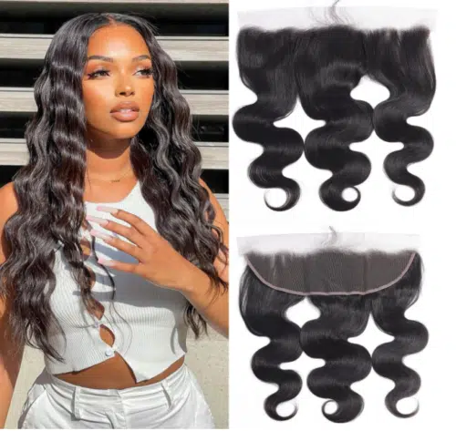 Body Wave Lace Frontal Human Hair 16 inch 13x4 Transparent 150 Density Women 100% Brazilian 40,64cm