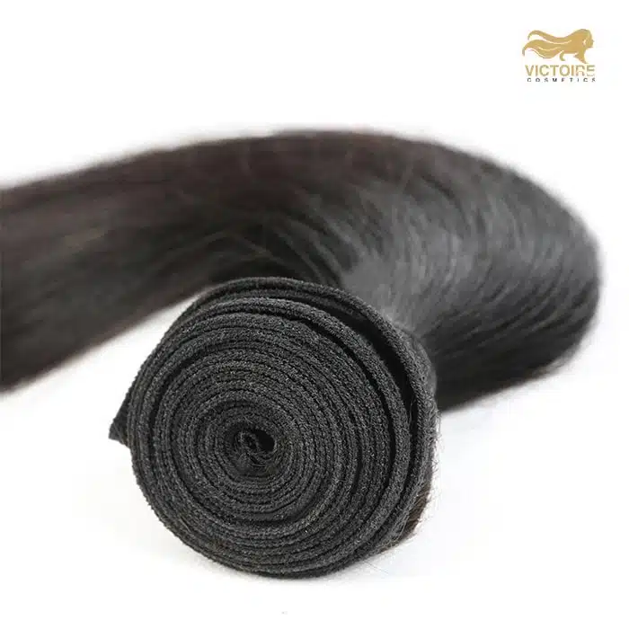 kit Indian Hair Straight Natuurlijke Human Hair Bundels 100gr, 2x 20inch + 1 Frontal 16inch - Afbeelding 8