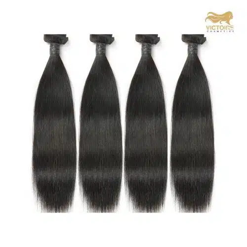 Kit 3 Straight Natuurlijke Human Hair Bundels 2 x 100gr, 24inch/60,96cm + HD 1 frontal 16inch