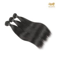 Kit 3 Straight Natuurlijke Human Hair Bundels 2 x 100gr, 24inch/60,96cm + HD 1 frontal 16inch