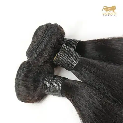 Kit 3 Straight Natuurlijke Human Hair Bundels 2 x 100gr, 24inch/60,96cm + HD 1 frontal 16inch