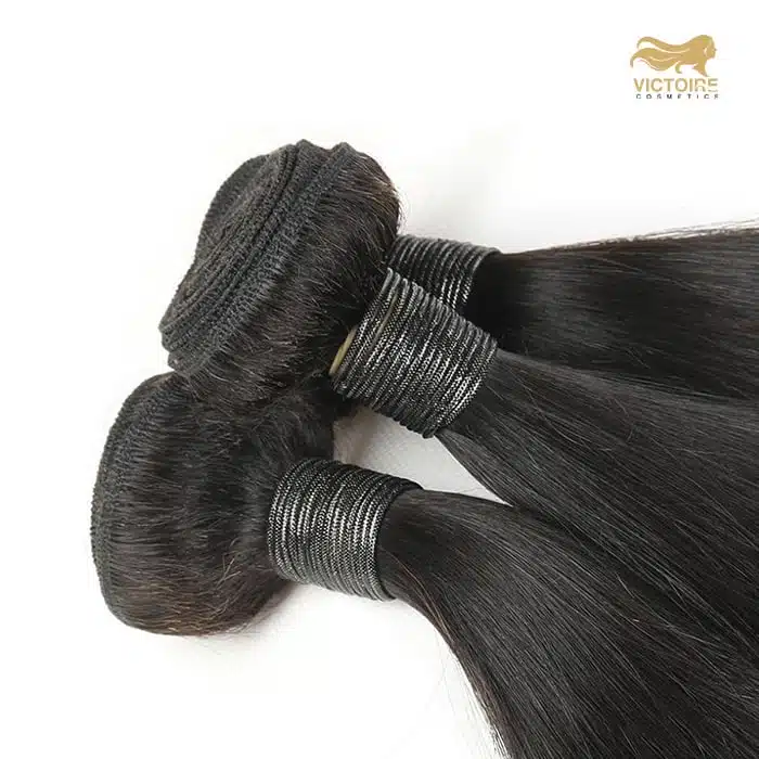 Kit 3 Straight Natuurlijke Human Hair Bundels 2 x 100gr, 24inch/60,96cm + HD 1 frontal 16inch