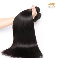 Kit 3 Straight Natuurlijke Human Hair Bundels 2 x 100gr, 24inch/60,96cm + HD 1 frontal 16inch