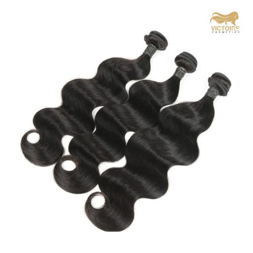 Indian Body Wave Human Hair Bundels 100 gr (50,80cm) 20inch, closure - Afbeelding 2