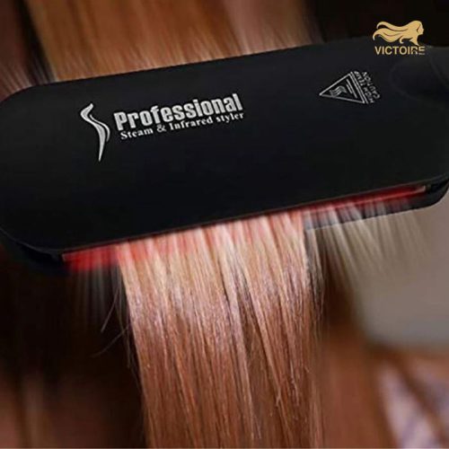 Steam Stoom Pro & Infrared Hair Straightener Stijltang - Zwart 235ºC Nu Gratis Accessories