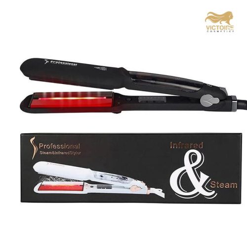 Steam Stoom Pro & Infrared Hair Straightener Stijltang - Zwart 235ºC Nu Gratis Accessories