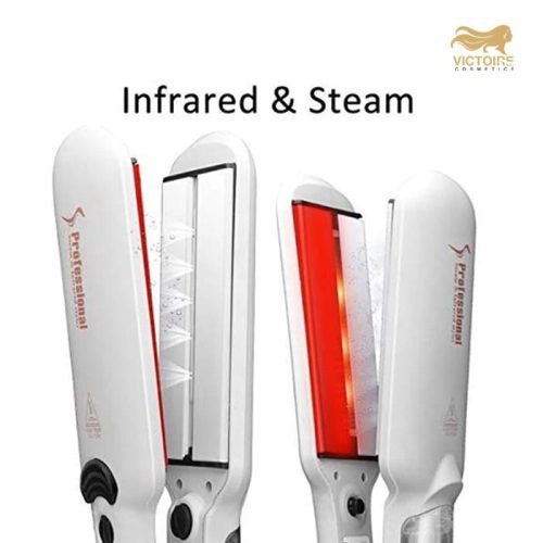 Steam Stoom Pro & Infrared Hair Straightener Stijltang - Zwart 235ºC Nu Gratis Accessories