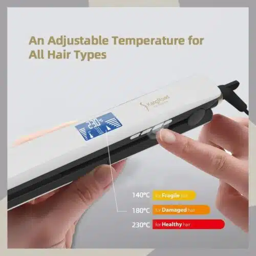 Professional Nano-Titanium Stijltang Nat & Droog Flat Iron Wide Plate - Afbeelding 6