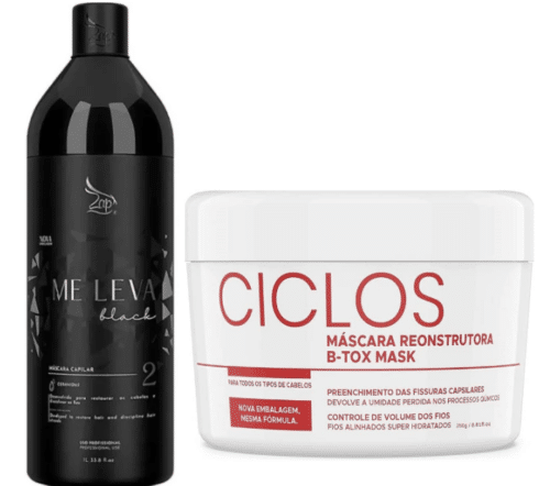 ZAP Mask Me Leva Keratine behandeling 1L + Portier Ciclos mascara reconstrutora B-Tox Mask 300ml