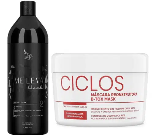 ZAP Mask Me Leva Keratine behandeling 1L + Portier Ciclos mascara reconstrutora B-Tox Mask 300ml