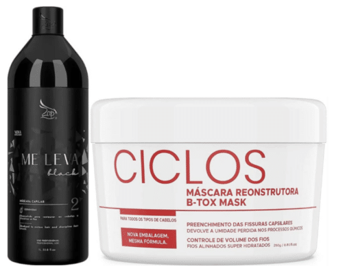 ZAP Mask Me Leva Keratine behandeling 1L + Portier Ciclos mascara reconstrutora B-Tox Mask 300ml - Afbeelding 5