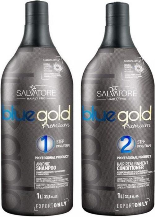 Salvatore Blue Gold Premium KIT 2x1000ml Brasiliaans  Keratine Behandeling