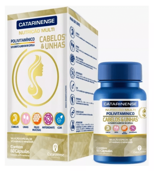 Voedingssupplement in capsules haar en Nagels 60 Caps - Catarinense - Afbeelding 2
