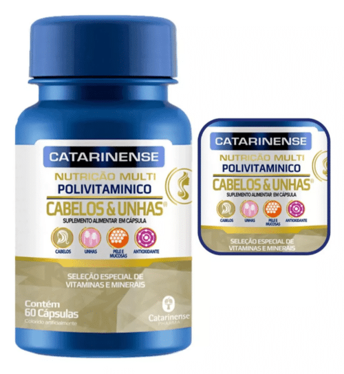 Voedingssupplement in capsules haar en Nagels 60 Caps - Catarinense - Afbeelding 4