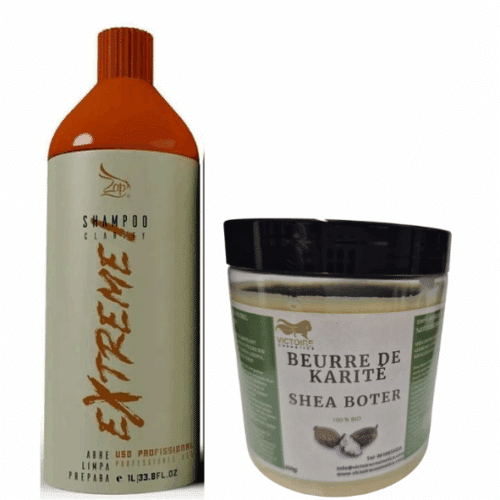 lZap Extreme Braziliaanse Shampoo Zonder Formaldehyde 1000ml + 1 gratis Shea Butter