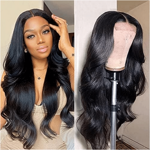 Body Wave Wig_100% Human Hair_ Braziliaanse, 18inch Pre Geplukt.
