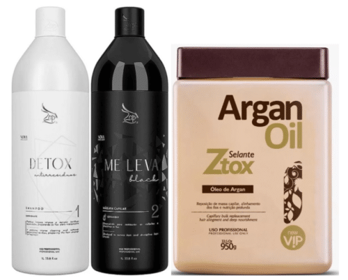 Kit ZAP Me Leva Keratine behandeling 2x1000ml + Vip Argan Oil Keratine behandeling 2x1000ml