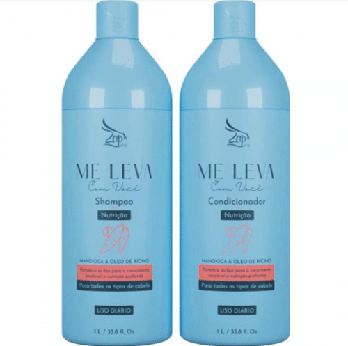 Zap Me Leva Com Você Beauté Hydrante Mandioca & Oleo de Ricino - 2x1L - Afbeelding 3