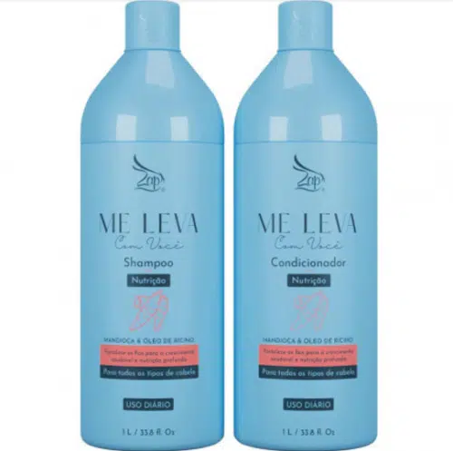 Zap Me Leva Com Você Beauté Hydrante Mandioca & Oleo de Ricino - 2x1L - Afbeelding 3