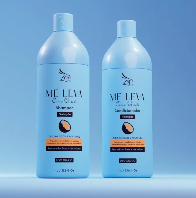 Zap Me Leva Com Você Voedingskit avec kokosolie et panthénol - 2x1L - Afbeelding 2