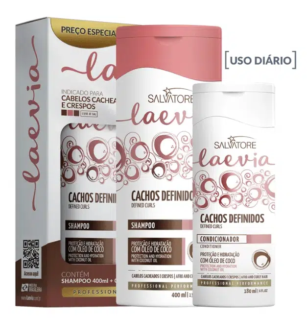 Kit Salvatore Laevia Cachos Definidos – Protection et Hydratation pour des Boucles Parfaites 400 ml + CO 180 ml - Afbeelding 3