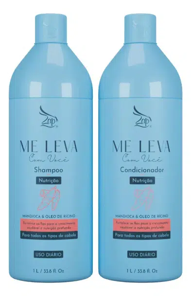 Zap Me Leva Com Você Beauté Hydrante Mandioca & Oleo de Ricino - 2x1L