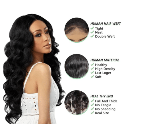 Braziliaanse Body Wave Kantpruik 24 inch 60,96 cm - Afbeelding 2