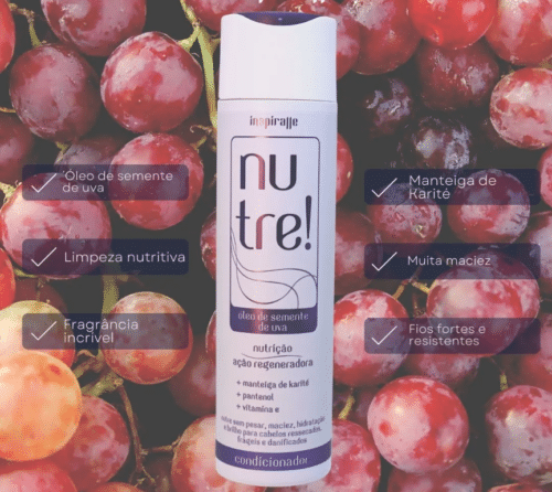 Inspiralle Nourish druivenpitolie - Shampoo + Conditioner + Mascara Regenererende werking - Afbeelding 3