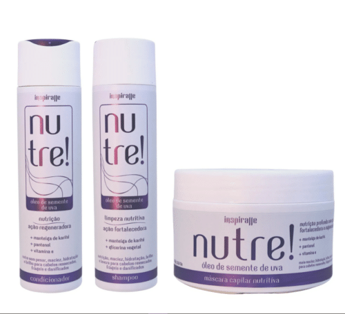 Inspiralle Nourish druivenpitolie - Shampoo + Conditioner + Mascara Regenererende werking