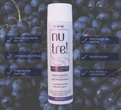 Inspiralle Nourish druivenpitolie - Shampoo + Conditioner + Mascara Regenererende werking - Afbeelding 5