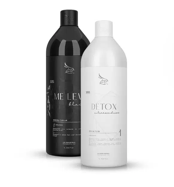 Kit Braziliaans Progressiva ZAP keratine behandeling Me Leva + Máscara 60 Seconds 950g Nano Titanium Professioneel Stijltang 150º / 235º - Afbeelding 3