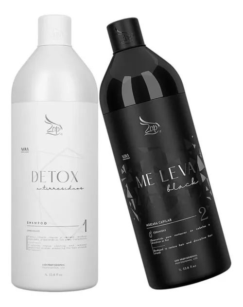 ZAP Me Leva Keratine Behandelingsset 2x1000ml + Professionele Stoom Stijltang 235ºC Accessoires Nu Gratis - Afbeelding 2