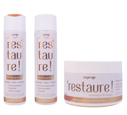 Inspiralle Restaure - Shampoo + Conditioner + Máscara keratine behandeling - Manteiga de Manga (Mangoboter)