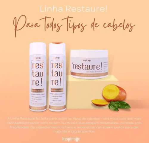 Inspiralle Restaure - Shampoo + Conditioner + Máscara keratine behandeling - Manteiga de Manga (Mangoboter) - Afbeelding 6