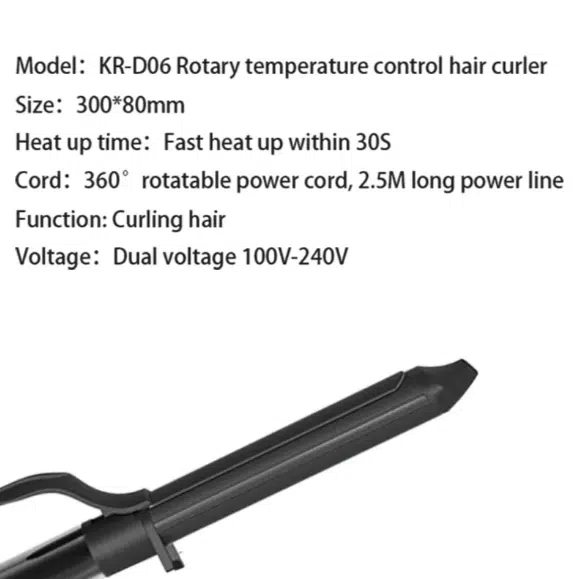 Digitale, hair Curlen haar krultang – KR-D06 Professionele Krultang - Afbeelding 7