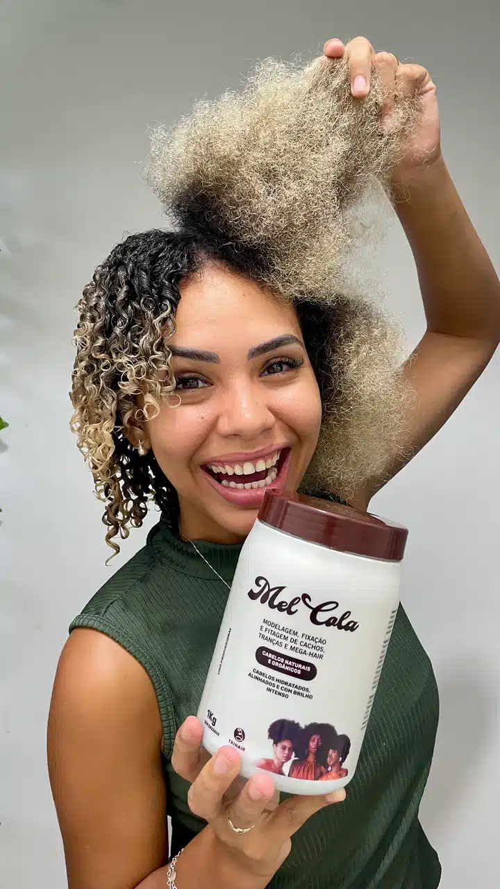 TRIHAIR MEL COLA PARA CACHOS NATURAIS E ORGANICOS 1kg - Afbeelding 2
