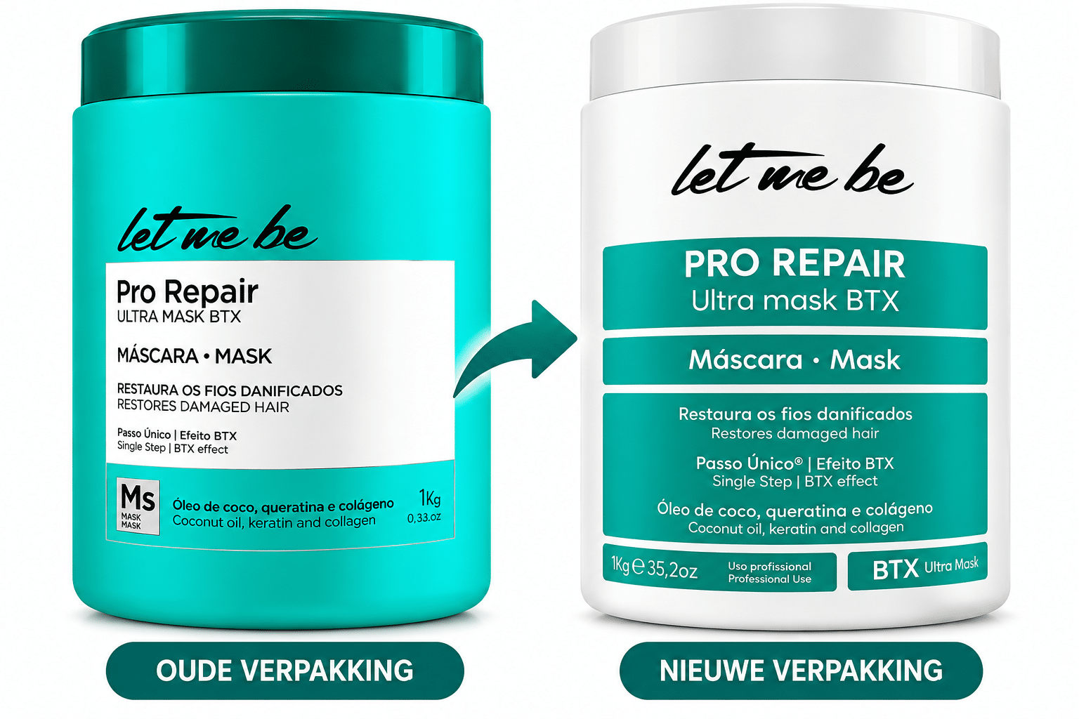 Let Me Be Pro Repair BTX Ultra Mask 1kg - Afbeelding 2